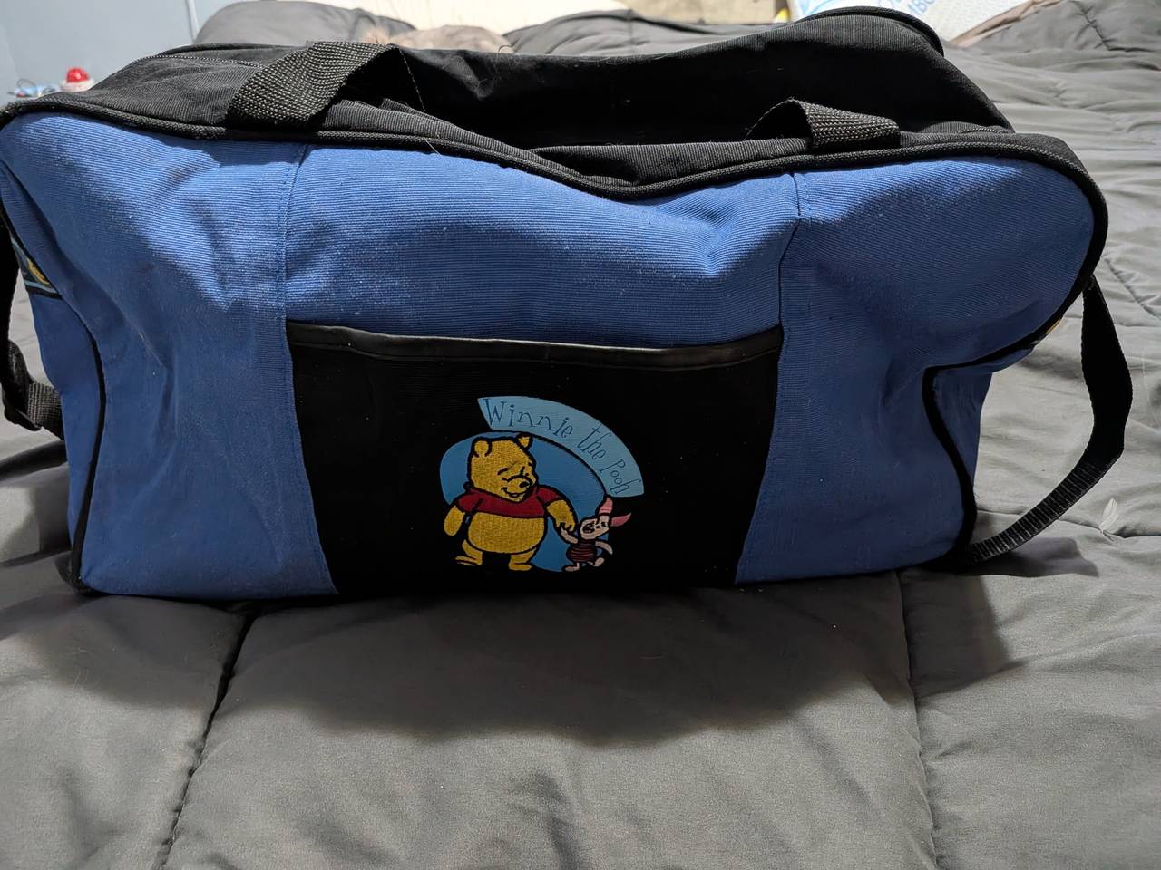 Vintage Winnie the Pooh and Piglet Duffle Bag