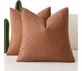 FOINDTOWER Pack of 2 Decorative Textured Boucle Throw Pillow Covers, 22x22 Inch - Image 1