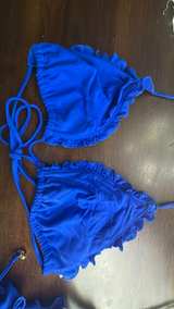 Victoria's Secret Ruffle Triangle Bikini Set and Vince Camuto Coverup Large - Image 7