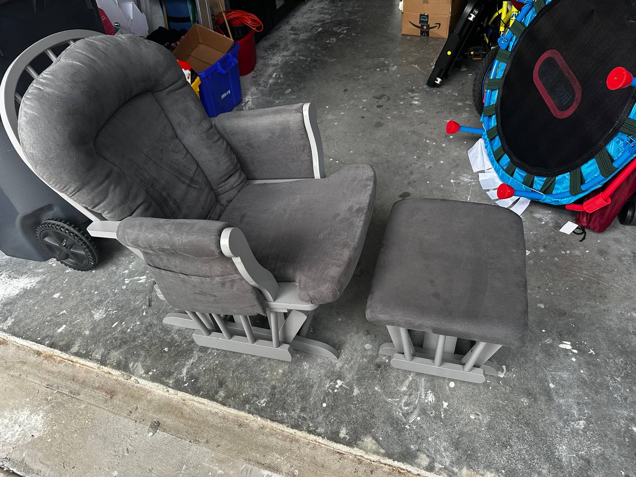 Glider Rocker Chair with Ottoman