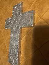 Silver Decorative Metal Wall Cross - Image 2