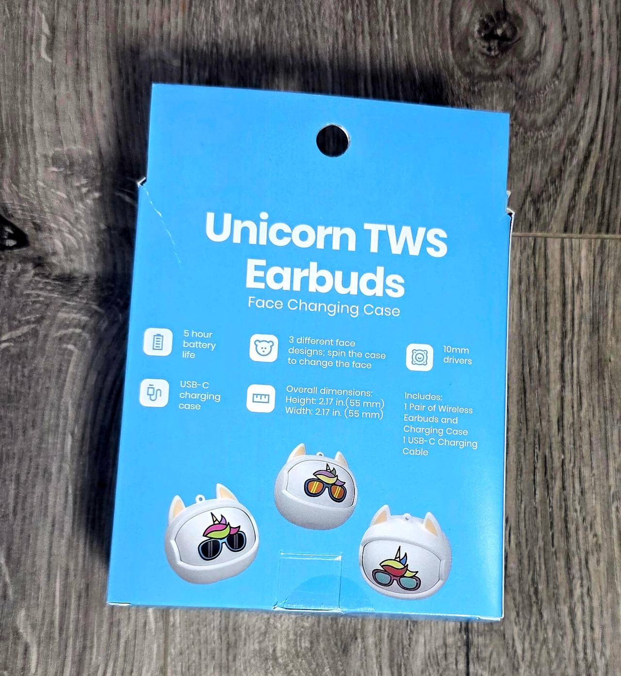 Unicorn TWS Earbuds with Face Changing Case