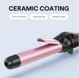 Wavytalk Rotating Curling Iron, Curl Cycle, 1In Automatic Curling Wand Rose Gold - Image 2