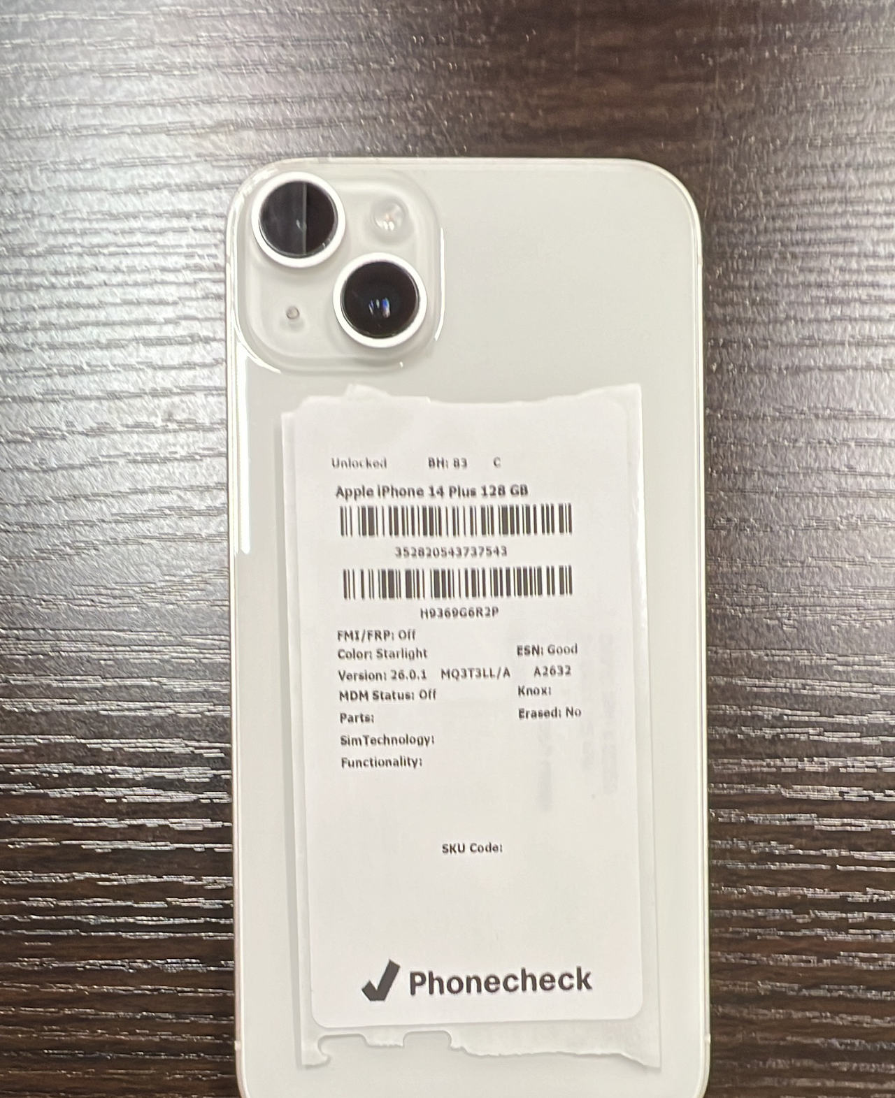 Apple iPhone 14 Plus 128GB Starlight