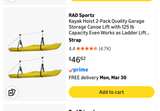 Kayak Hoist 2-Pack Garage Storage Canoe Lift - Image 1