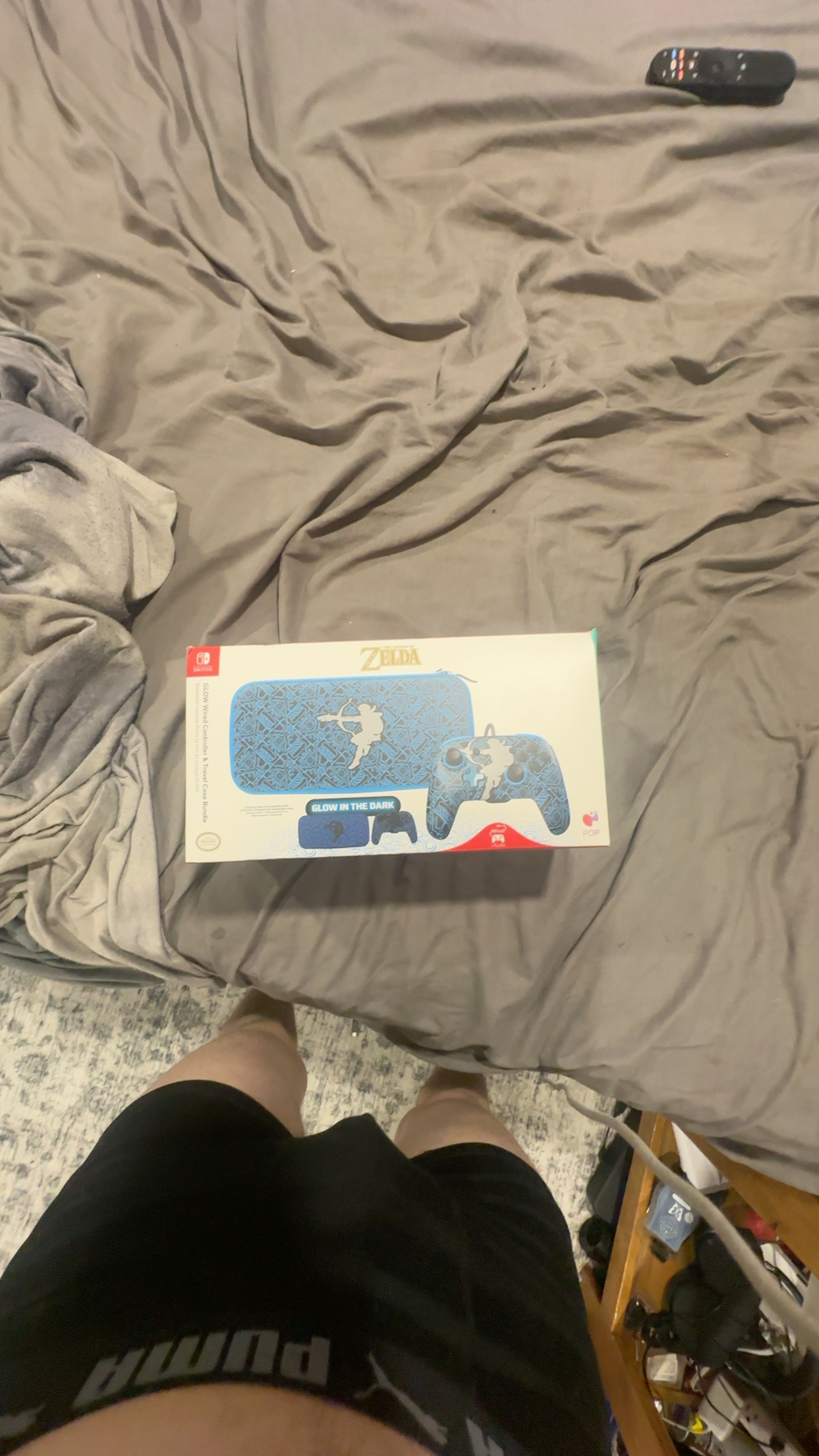 PDP Glow Wired Controller & Travel Case Bundle for Nintendo Switch Zelda