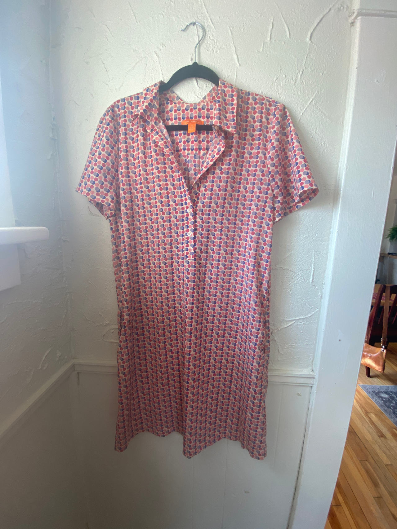Joe Fresh Short Sleeve Button-Up Shirt Dress. Size 8