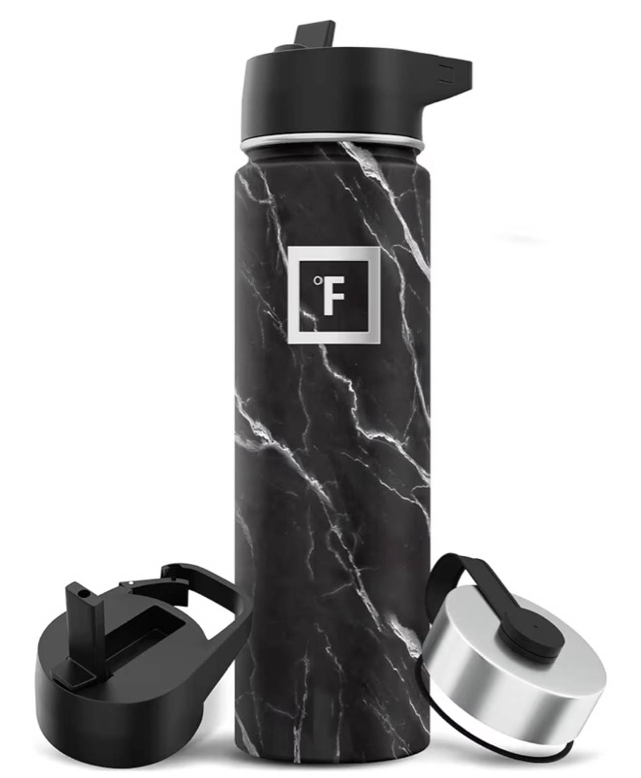 IRON °FLASK Camping & Hiking Hydration Flask  Wide Mouth Insulated Stainless