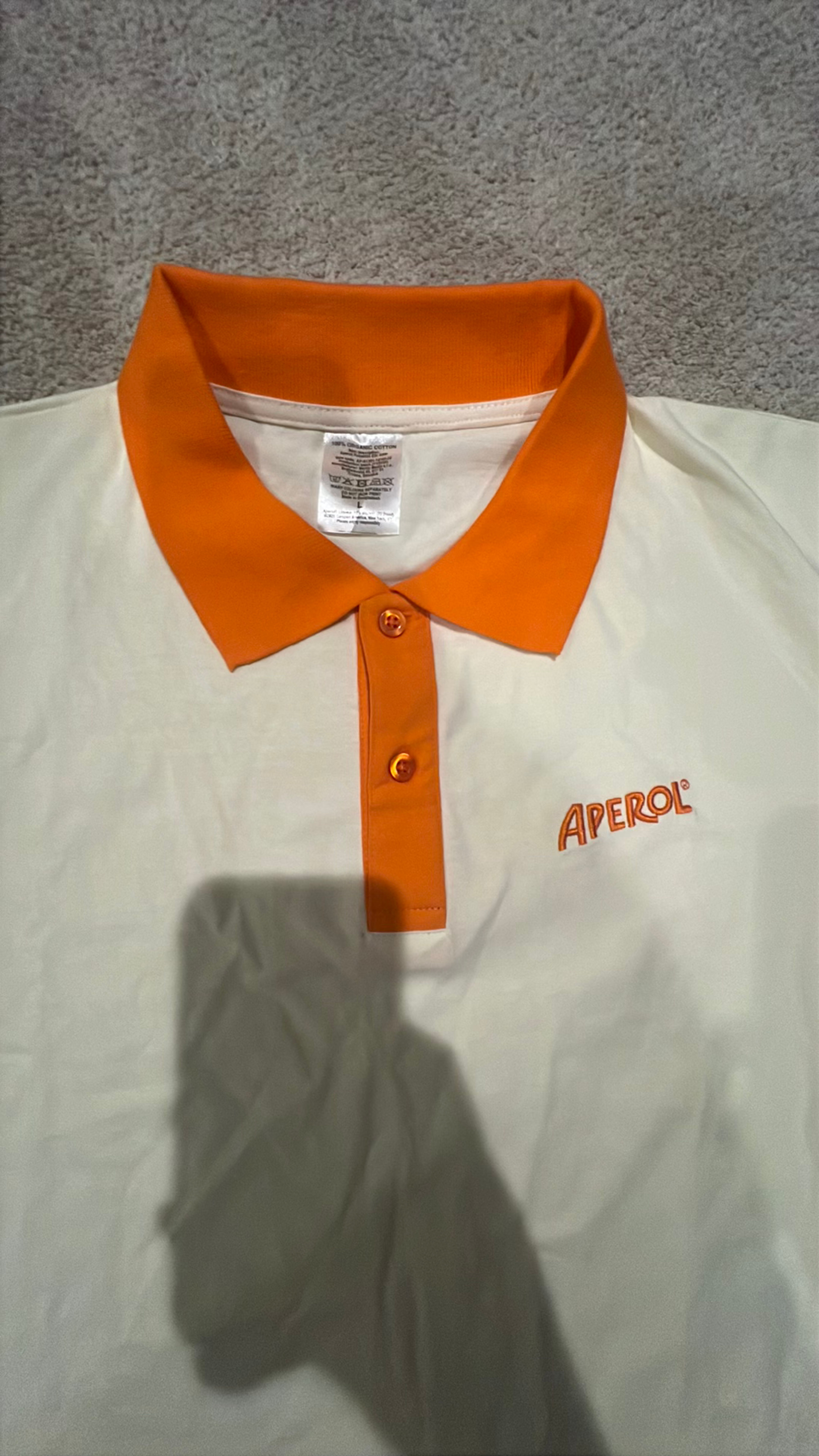 Aperol Orange and White Polo Shirt - Image 2
