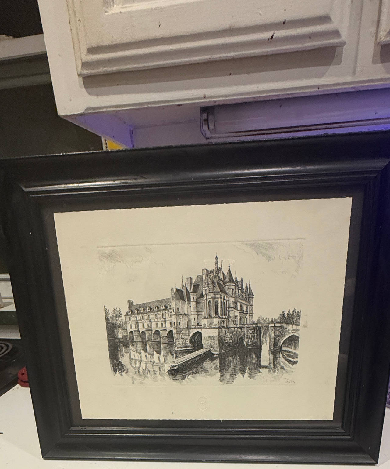 Framed Château de Chenonceau Architectural Print