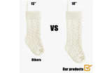 FESCIORY 18 Inches Christmas Stockings Bulk, 6 Pack Large Size Cable Knitted - Image 2
