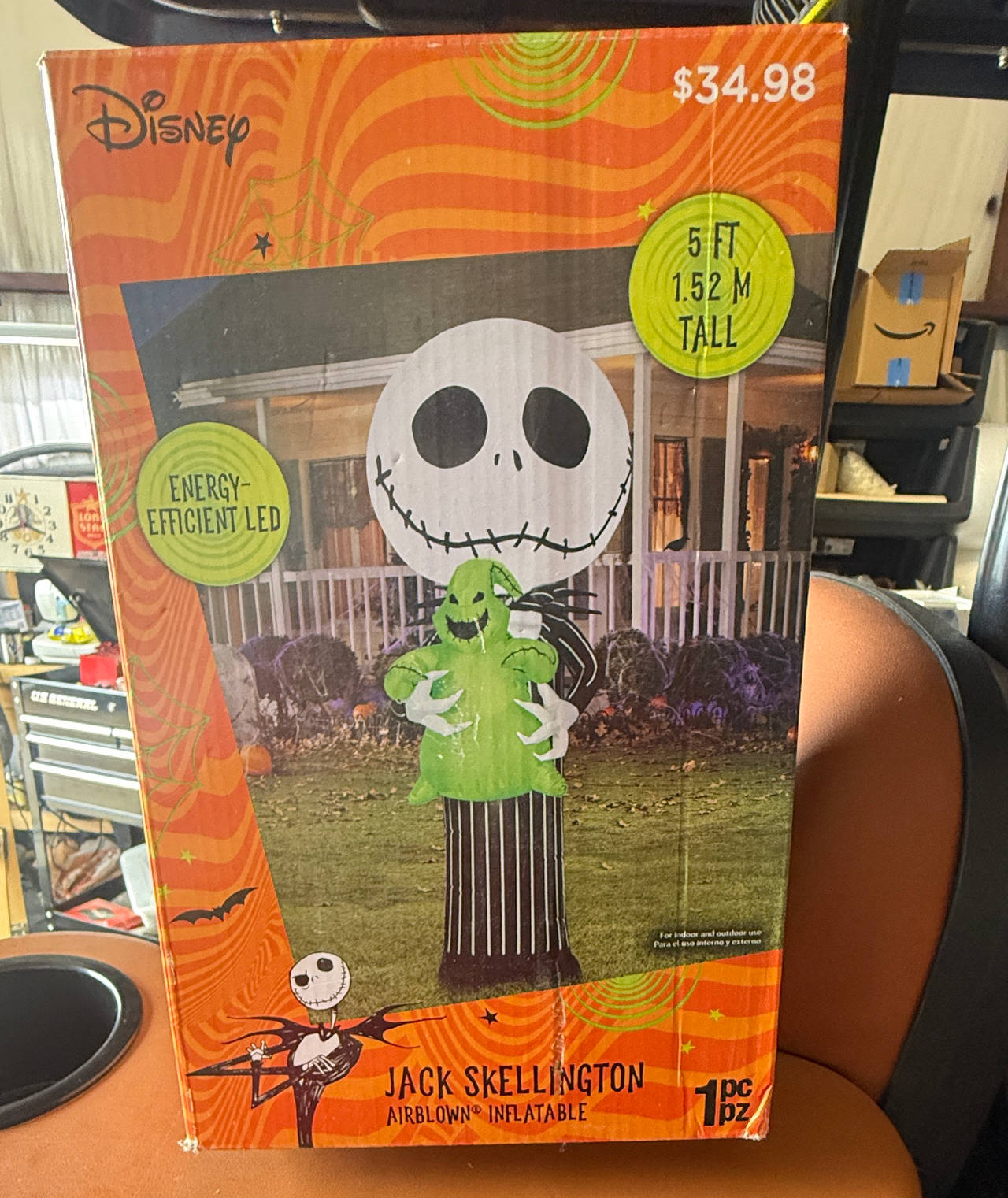 Gemmy Disney Jack Skellington with Oogie Boogie Airblown Inflatable