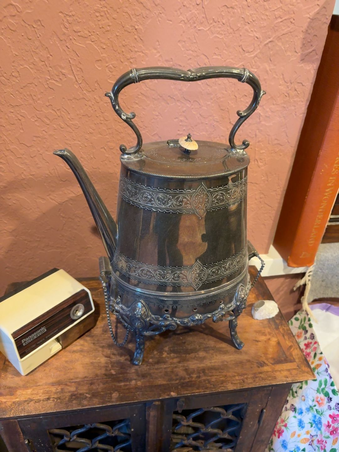 Lee Wigfull Sheffield Georgian Silver Teapot with Stand