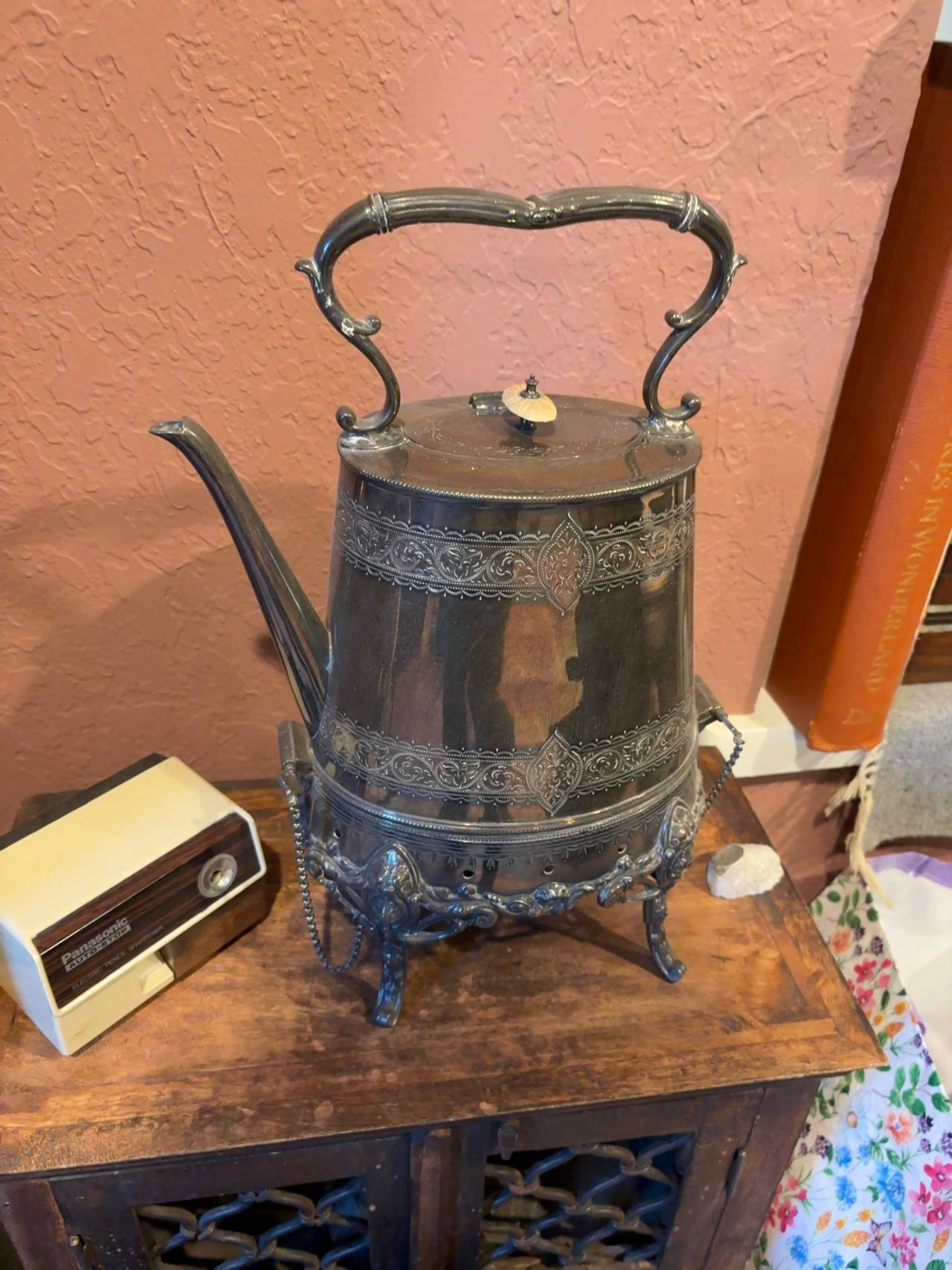 Lee Wigfull Sheffield Georgian Silver Teapot with Stand