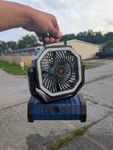 Portable Camping Fan with LED Lantern - Image 2