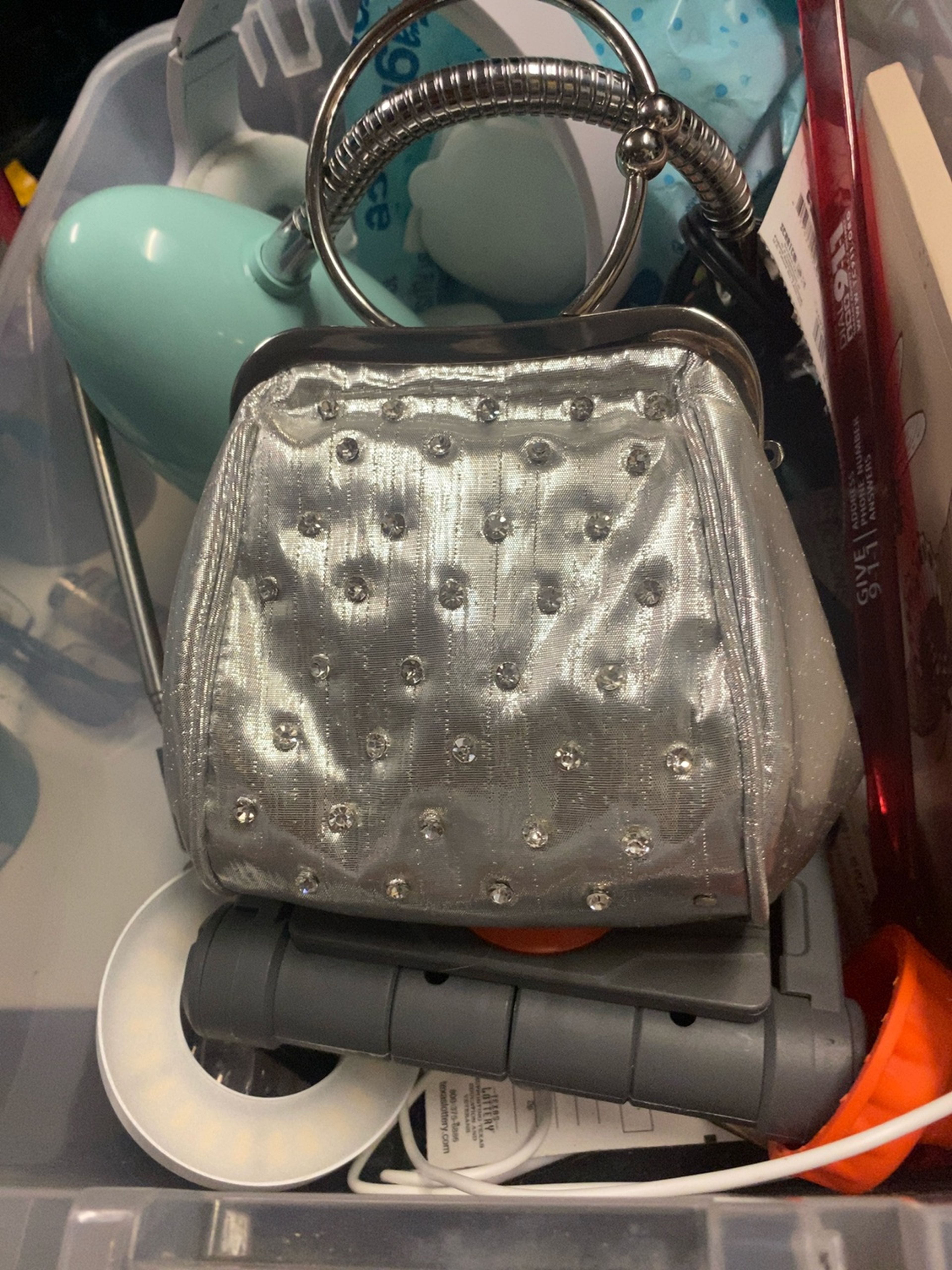 Cambridge Satchel Mini Sophie Gunmetal Swarovski Crystal Clutch