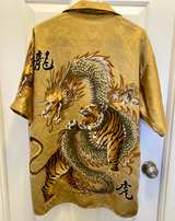 Trust Dragon and Tiger Satin Button Down Shirt - Image 4
