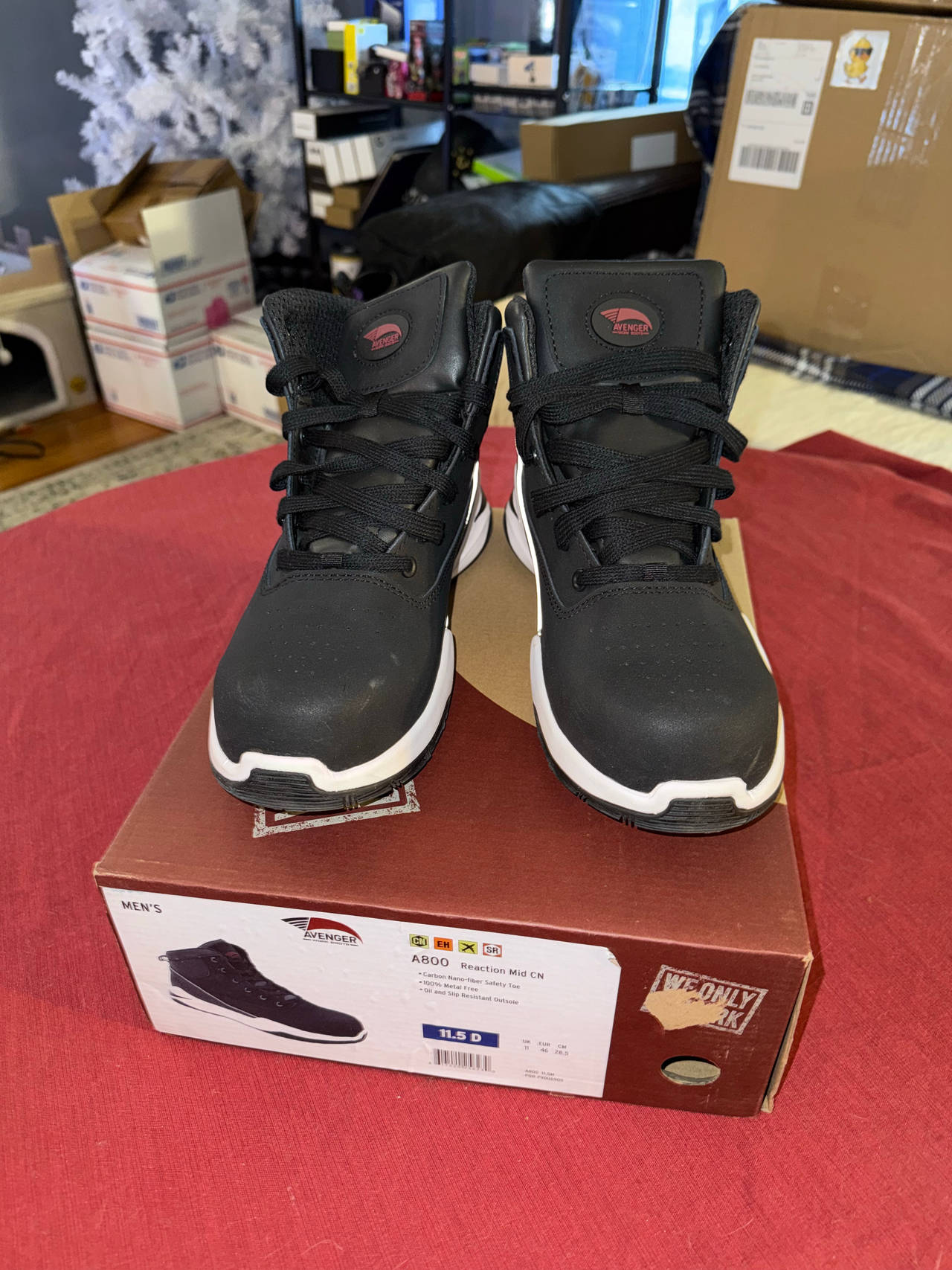 Avenger A800 Reaction Mid CN Carbon Fiber Safety Toe Work Boot size 11.5D
