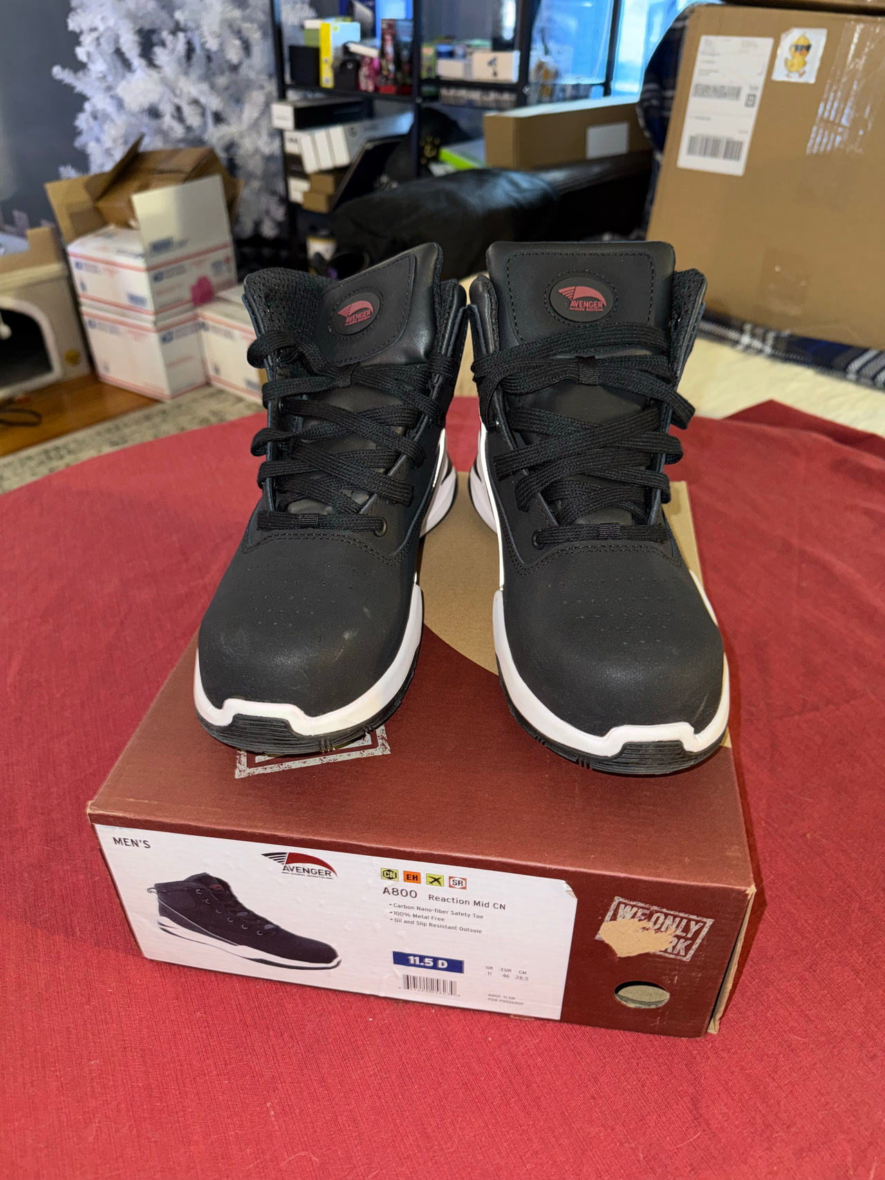 Avenger A800 Reaction Mid CN Carbon Fiber Safety Toe Work Boot size 11.5D