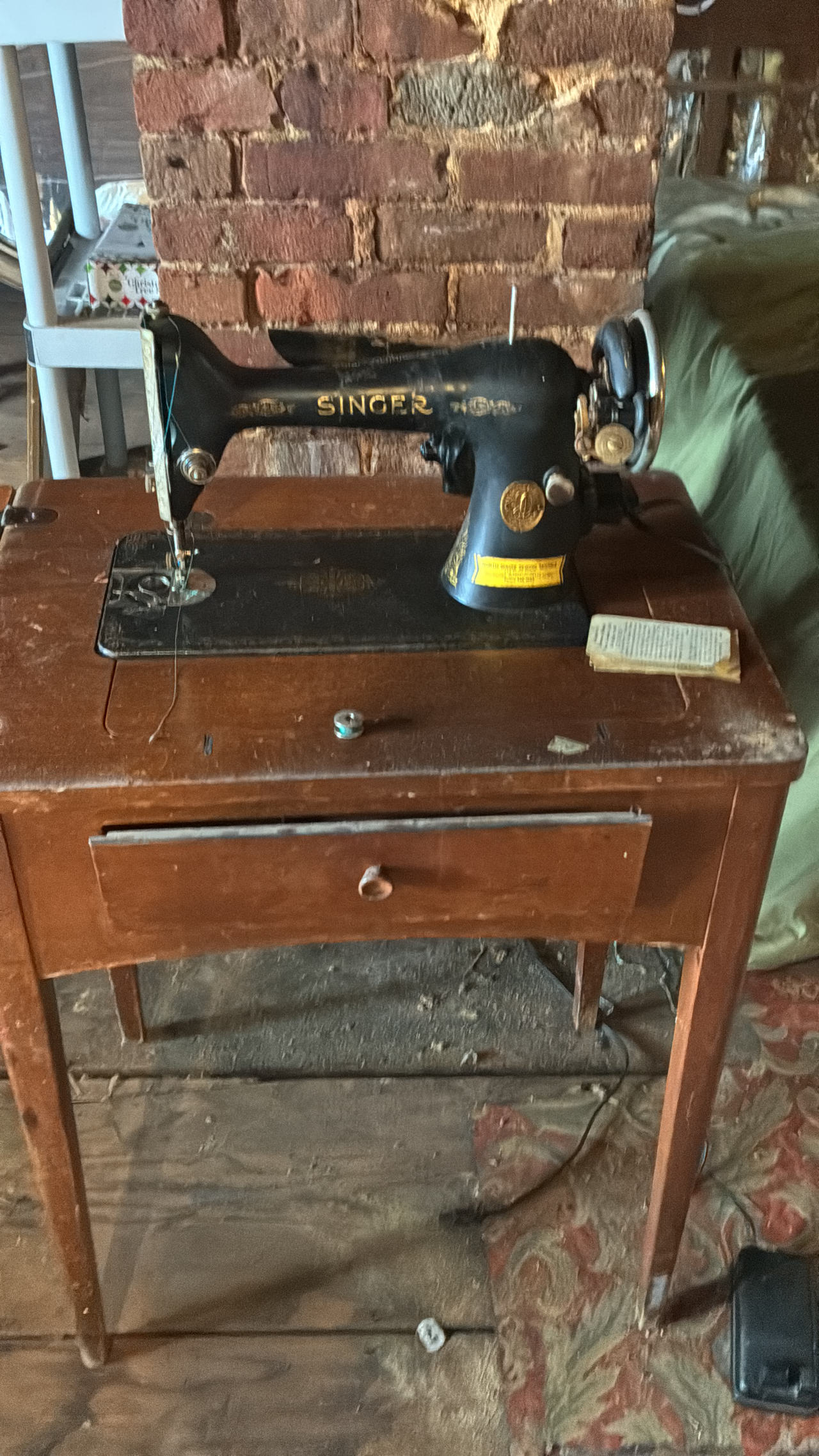 Singer Model 66 Sewing Machine with Table
