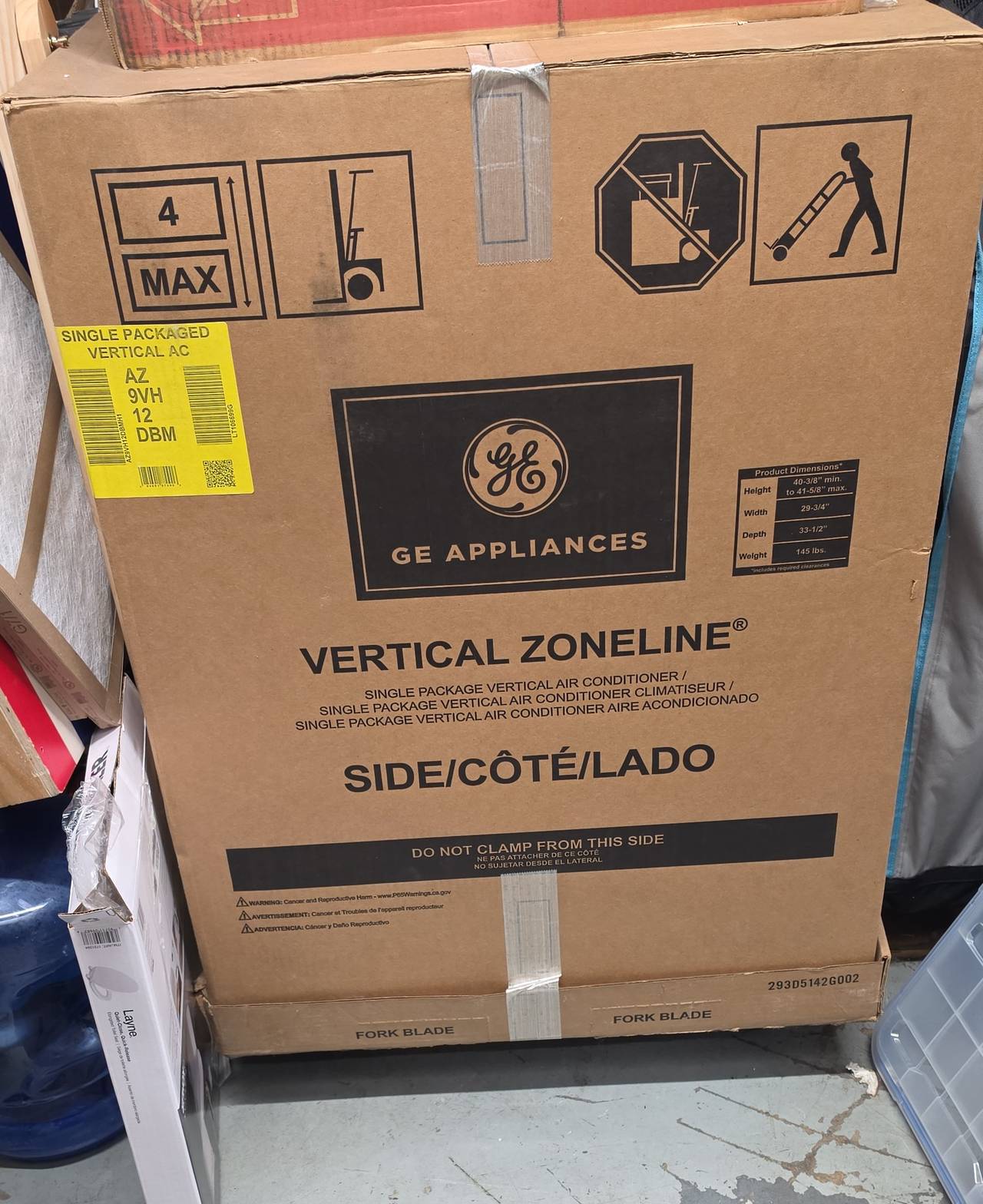 GE Vertical Zoneline AZ9VH12DBM Air Conditioner