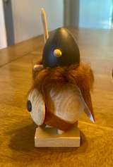 Vintage Scandinavian Wooden Viking Figurine - Image 3