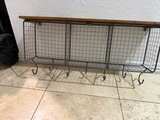 Industrial Modern Cubbie Shelf with Coat Hooks - Image 4