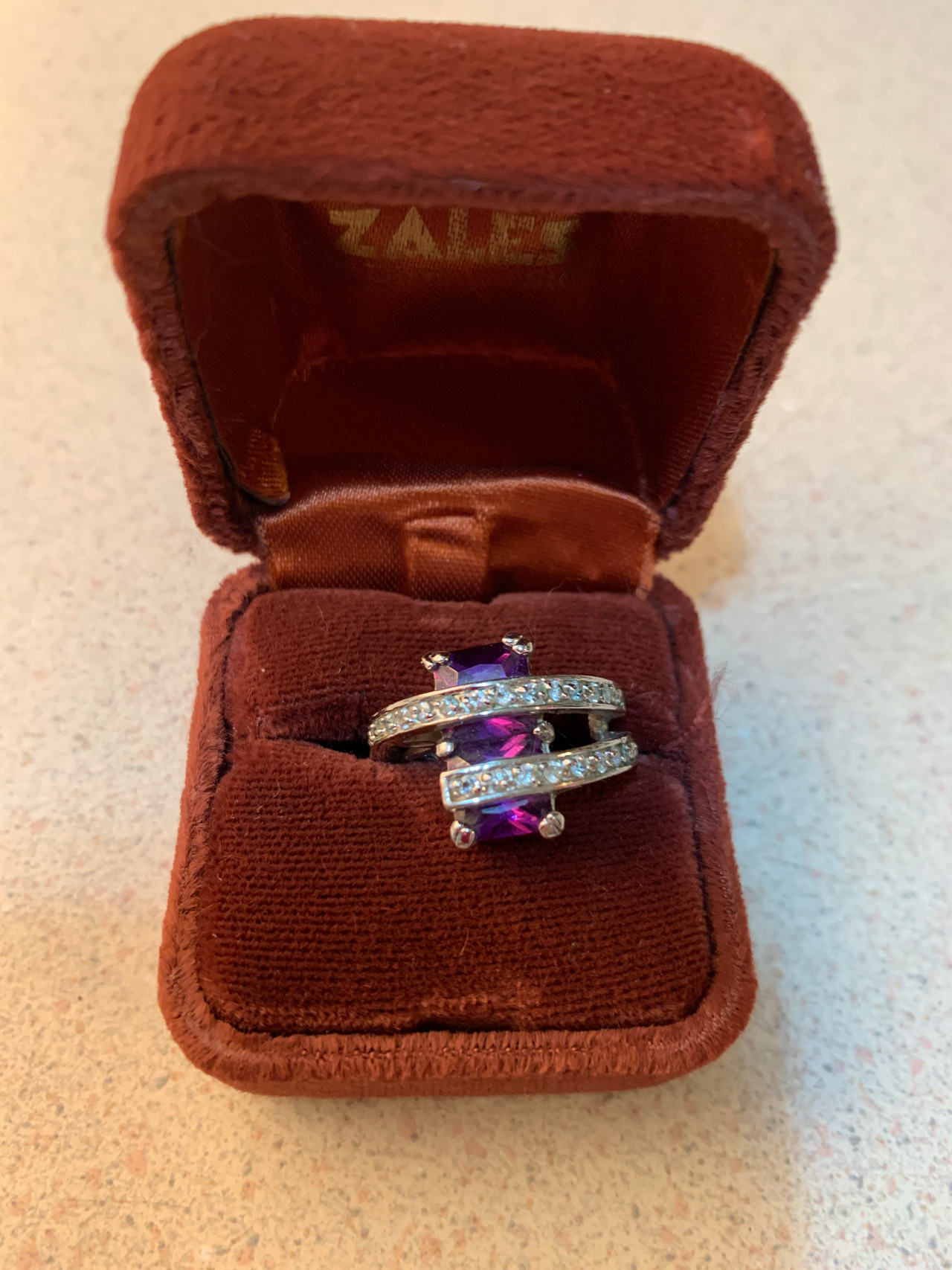 Zales Amethyst and Diamond Accent Ring