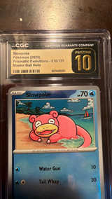 Slowpoke Prismatic Evolutions Master Ball Holo CGC 10 - Image 4