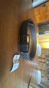 Zegna Black Leather Belt - Image 2