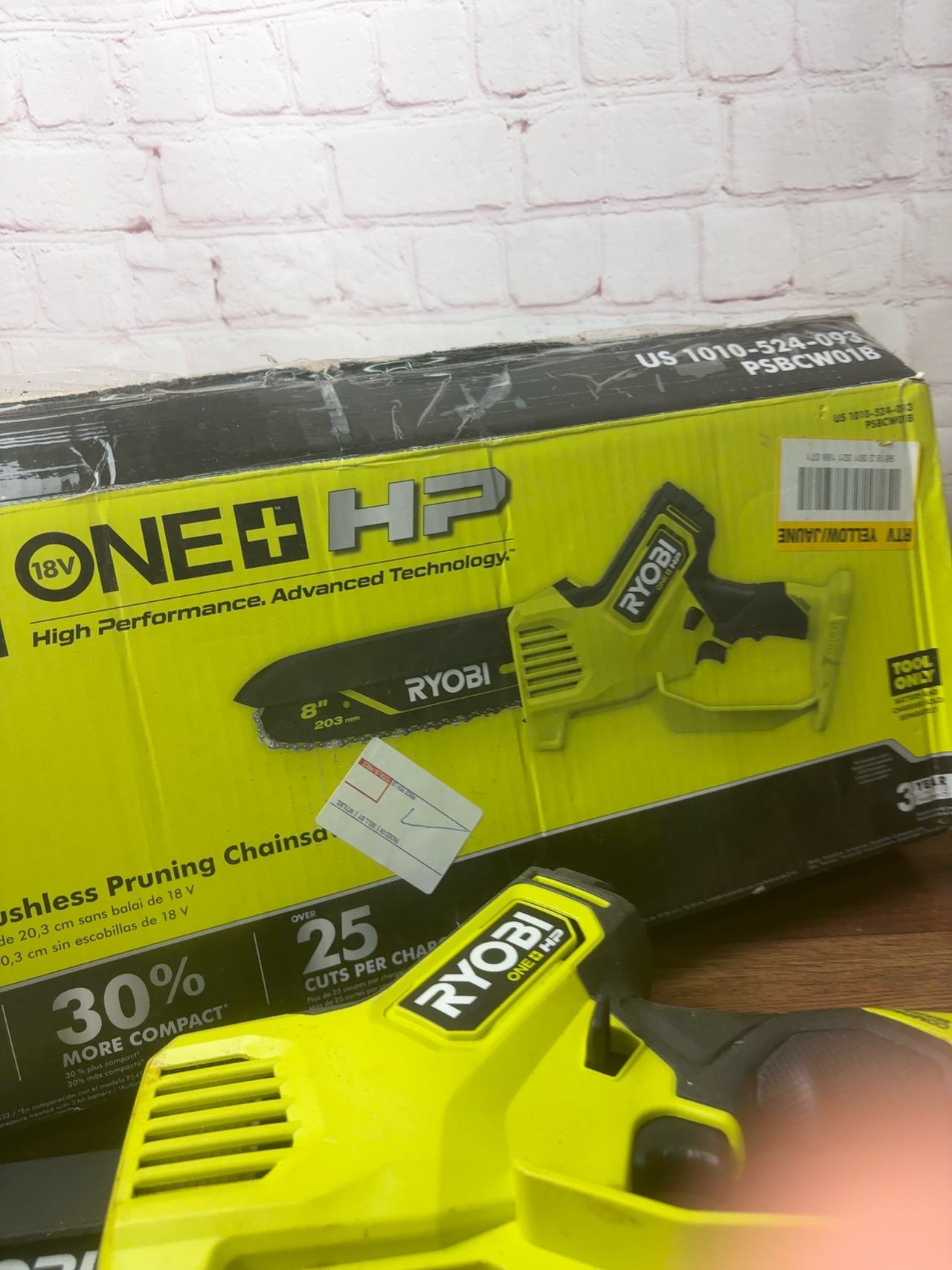 Ryobi ONE+ HP 18V Brushless 8-in. Compact Pruning Mini Chainsaw