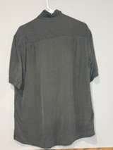 Claiborne 100% Silk Short Sleeve Button Down Shirt - Image 3