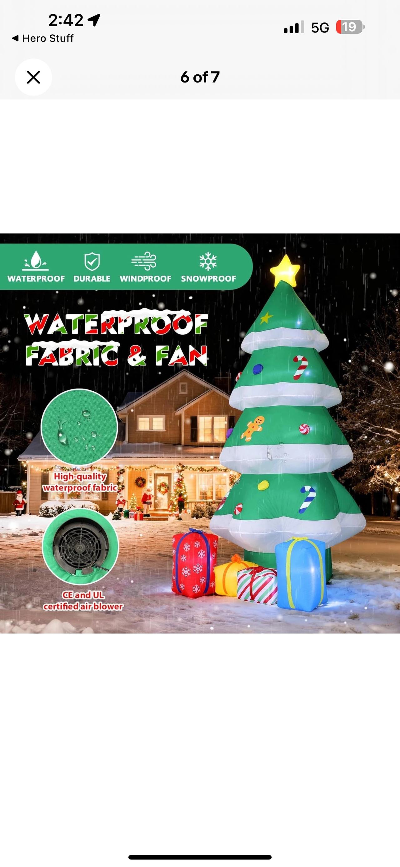 Gemmy 10ft Giant Inflatable Christmas Tree Green