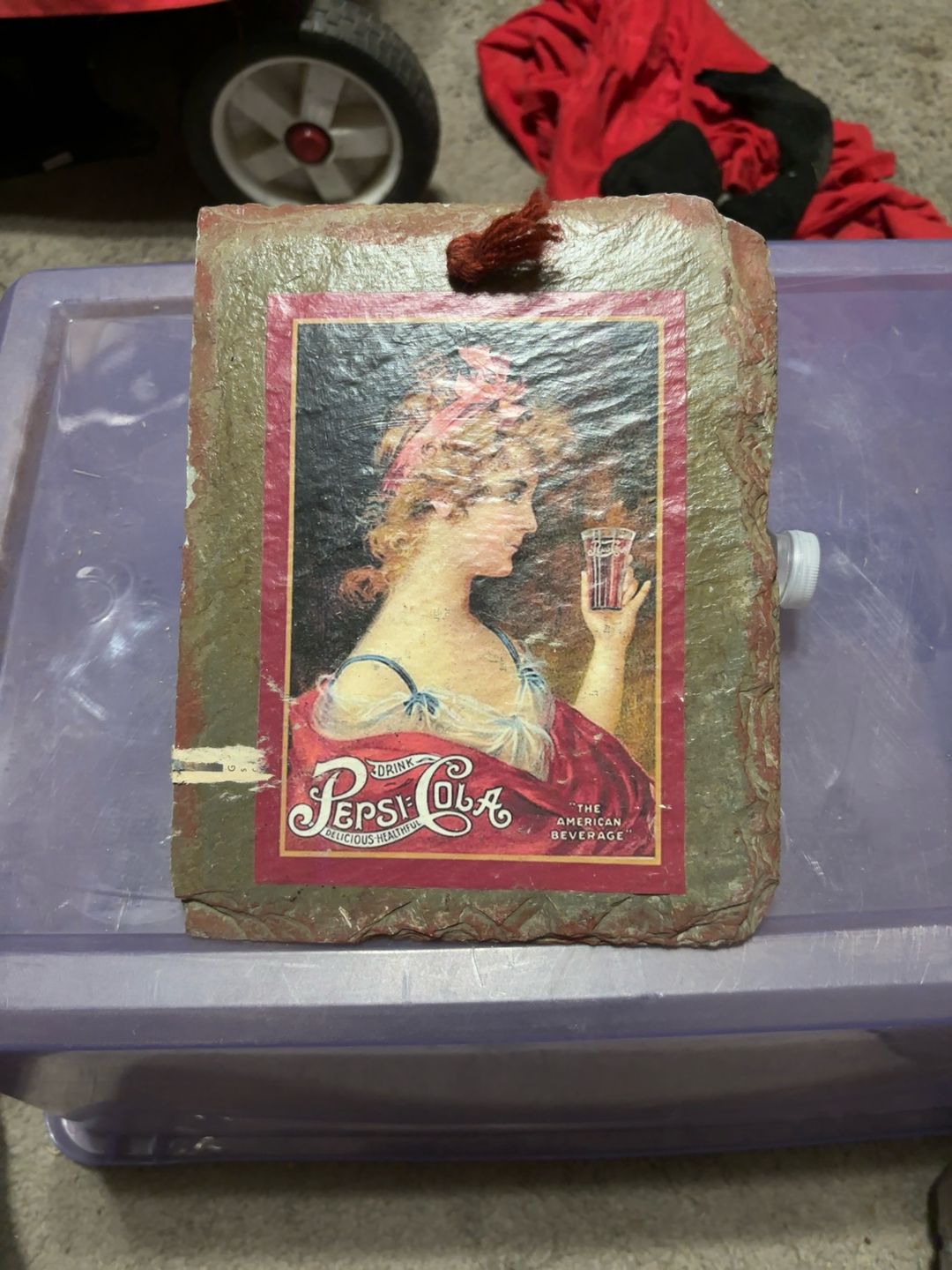 Pepsi Girl Vintage Slate sign 