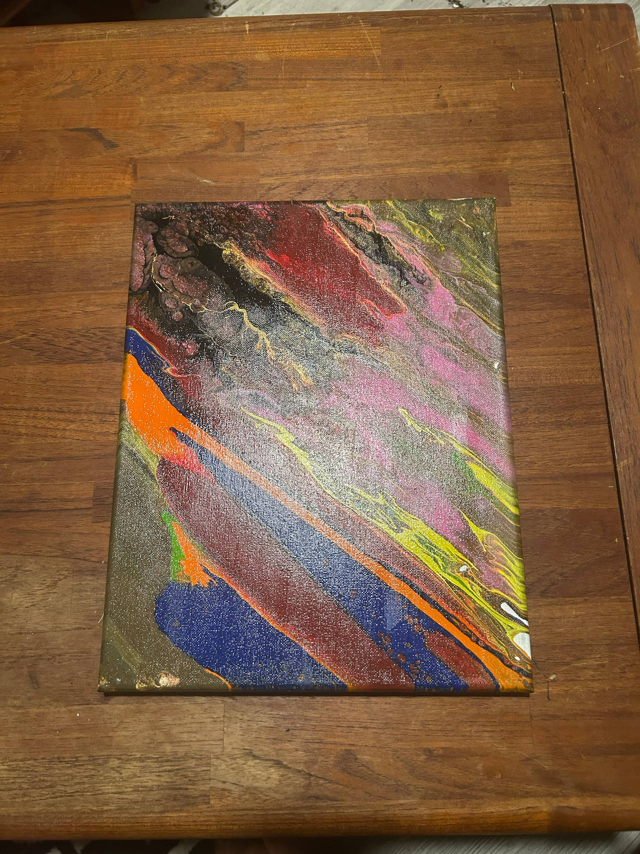 Abstract Acrylic Pour Painting
