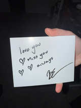 Handwritten Note Card from Billie eilish 
 - Image 1