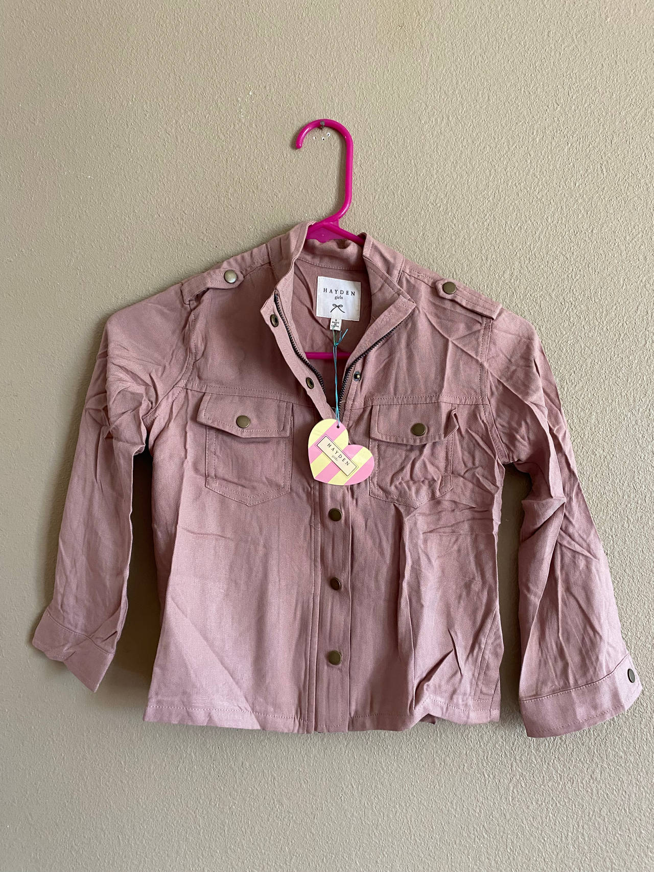 Hayden Girls Mauve Utility Jacket
