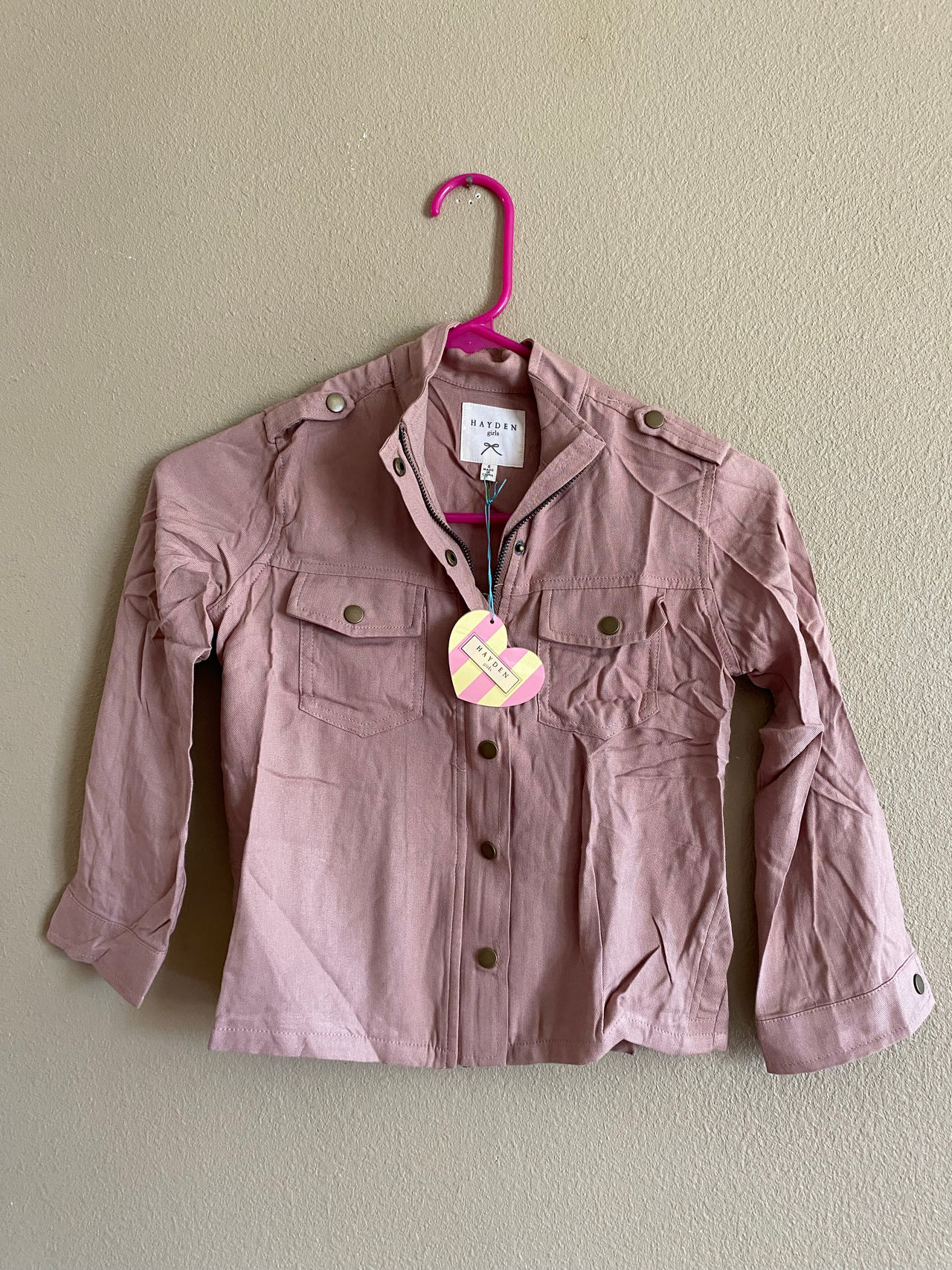 Hayden Girls Mauve Utility Jacket