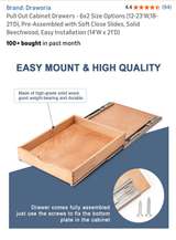 Draworia Pull Out Cabinet Drawer Solid Beechwood - Image 4