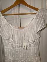 Tory Burch Striped Seersucker Dress White Size 6 - Image 5