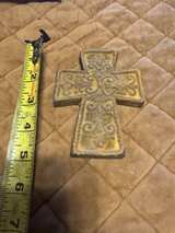 Vintage Chalkware Religious Jesus Cross Wall Plaque - Image 3