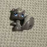 Littlest Pet Shop #484 Gray Squirrel Blue Tear Drop Star Eyes LPS Figure - Image 1