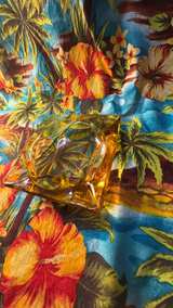 Vintage Amber Glass Square Ashtray - Image 5