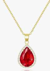 LINAWE Crystal Chain Necklace for Women Imitation Diamond Pendant Cubic Zirconia - Image 1