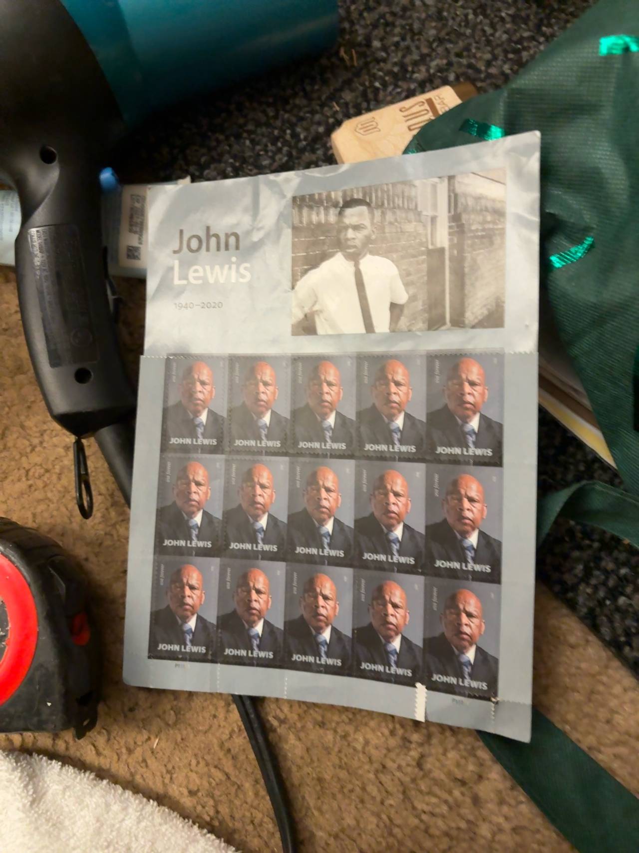 USPS John Lewis Forever Stamp Sheet - 15 Stamps