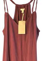 Garnet Hill Women’s Gauzy Sleeveless Maxi Dress Comfortable Rust Red Size XL - Image 4