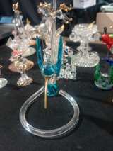 Hand Blown Glass Hummingbird Figurine with Stand - Image 4
