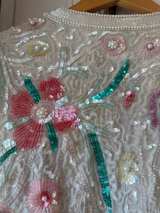 JOAN LESLIE EVENINGS Vintage Pastel Beaded Sequin Jacket - Image 2