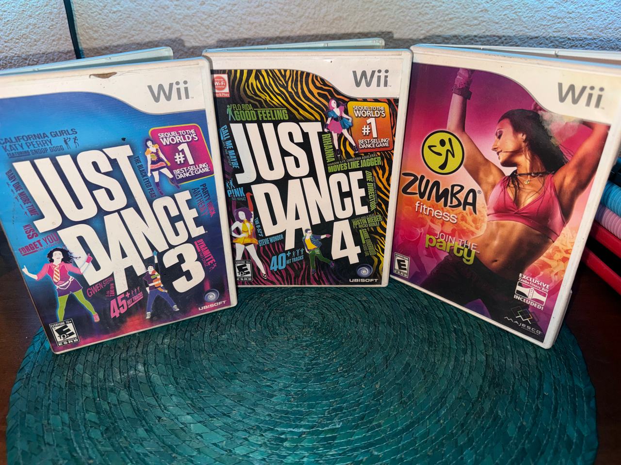 Nintendo Wii Video Games- Just Dance 3, Just Dance 4 and Zumba Fitness