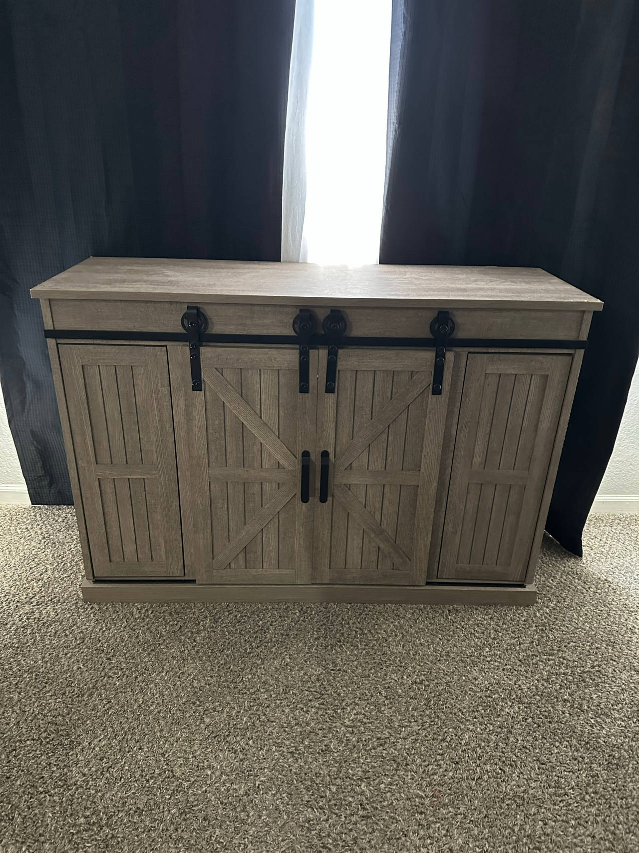 Better Homes & Gardens Modern Farmhouse Sliding Barn Door Cabinet